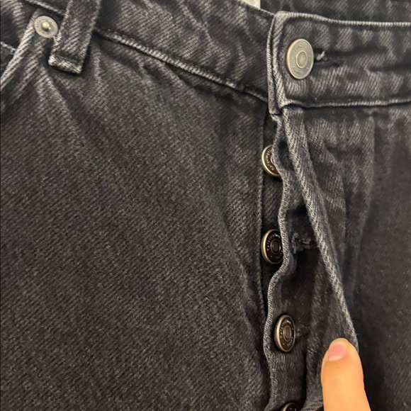 Reformation Black Cynthia High Rise Straight Jeans size 30 PETITE - Picture 5 of 7